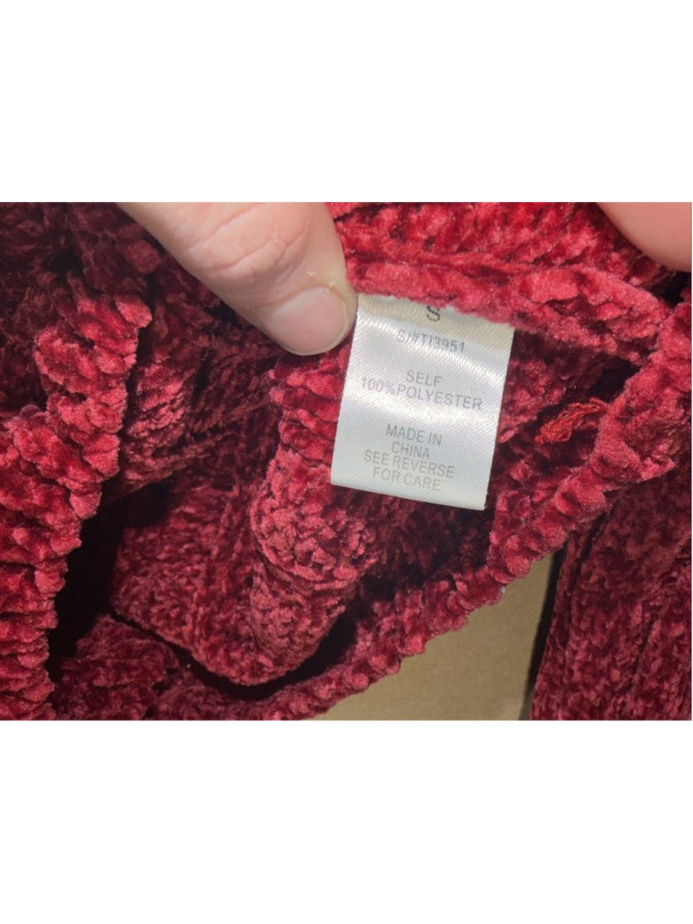 Better Be Red Ribbed Cropped Sweater - Size Small - Picture 5 of 6